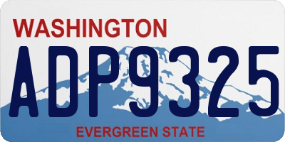 WA license plate ADP9325