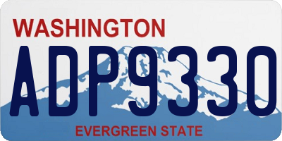 WA license plate ADP9330