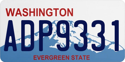 WA license plate ADP9331