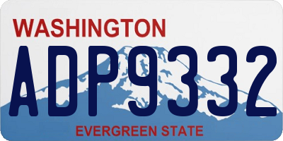 WA license plate ADP9332