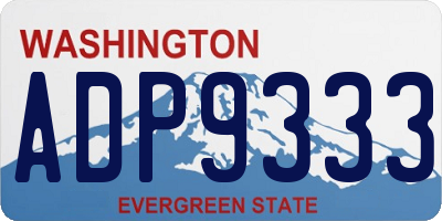 WA license plate ADP9333