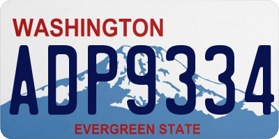 WA license plate ADP9334