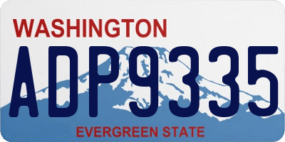 WA license plate ADP9335