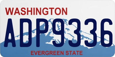 WA license plate ADP9336