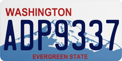 WA license plate ADP9337
