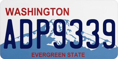 WA license plate ADP9339
