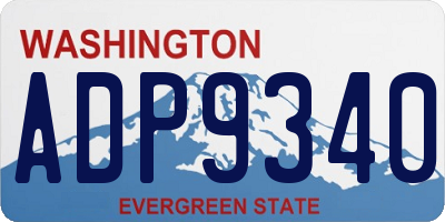 WA license plate ADP9340