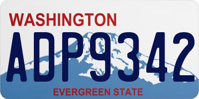 WA license plate ADP9342