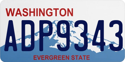 WA license plate ADP9343