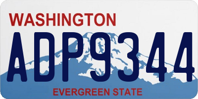 WA license plate ADP9344