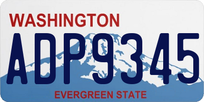 WA license plate ADP9345