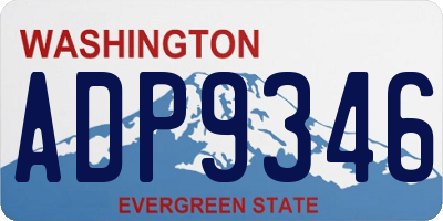 WA license plate ADP9346