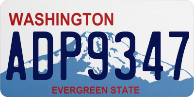 WA license plate ADP9347