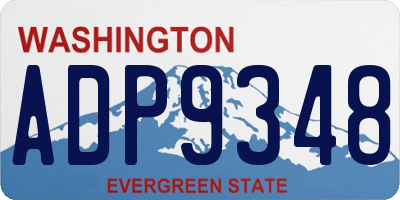 WA license plate ADP9348