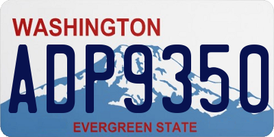 WA license plate ADP9350