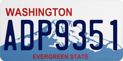 WA license plate ADP9351