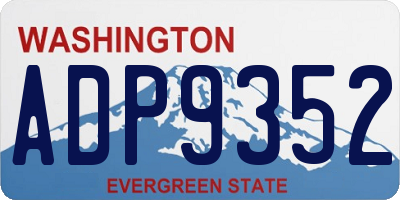 WA license plate ADP9352