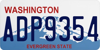 WA license plate ADP9354