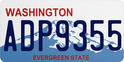 WA license plate ADP9355