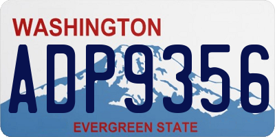 WA license plate ADP9356