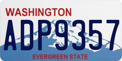 WA license plate ADP9357