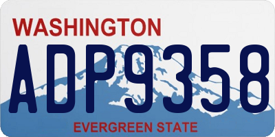 WA license plate ADP9358