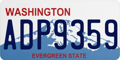 WA license plate ADP9359