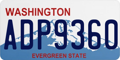 WA license plate ADP9360