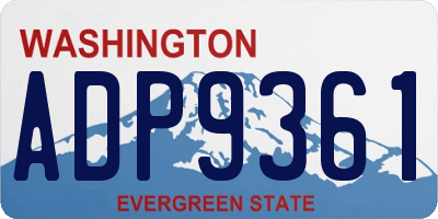 WA license plate ADP9361