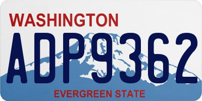 WA license plate ADP9362