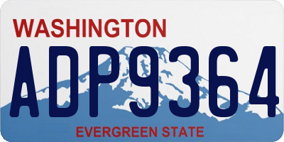 WA license plate ADP9364