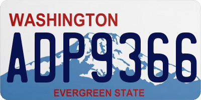 WA license plate ADP9366