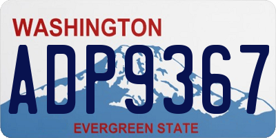 WA license plate ADP9367