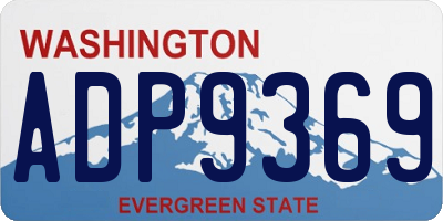 WA license plate ADP9369