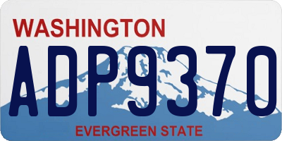 WA license plate ADP9370
