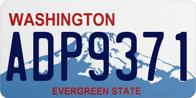 WA license plate ADP9371