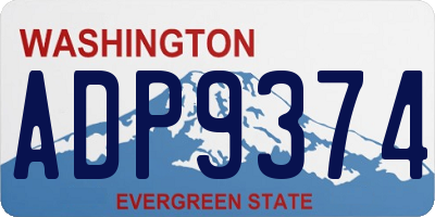 WA license plate ADP9374