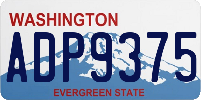 WA license plate ADP9375