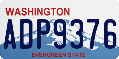 WA license plate ADP9376