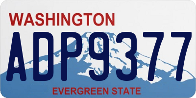 WA license plate ADP9377