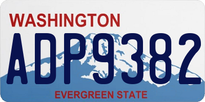 WA license plate ADP9382