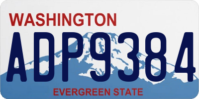WA license plate ADP9384