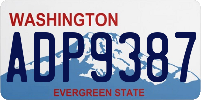 WA license plate ADP9387