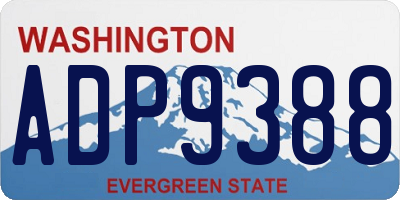 WA license plate ADP9388