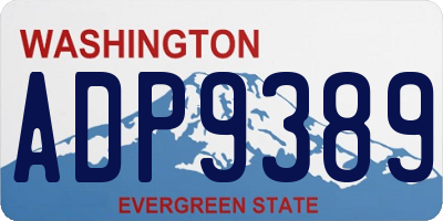 WA license plate ADP9389