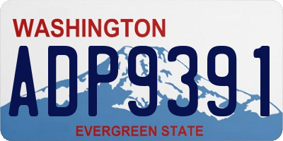 WA license plate ADP9391