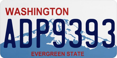 WA license plate ADP9393