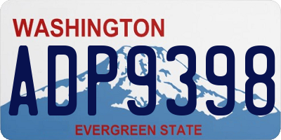 WA license plate ADP9398