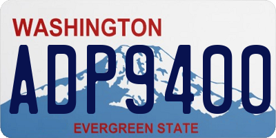 WA license plate ADP9400