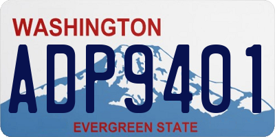 WA license plate ADP9401